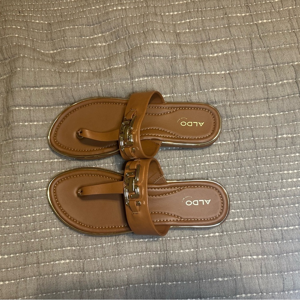 Aldo Brown Leather Sandals size 9